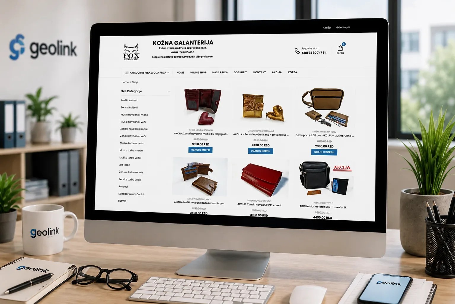 Prikaz web sajta Fox Handmade